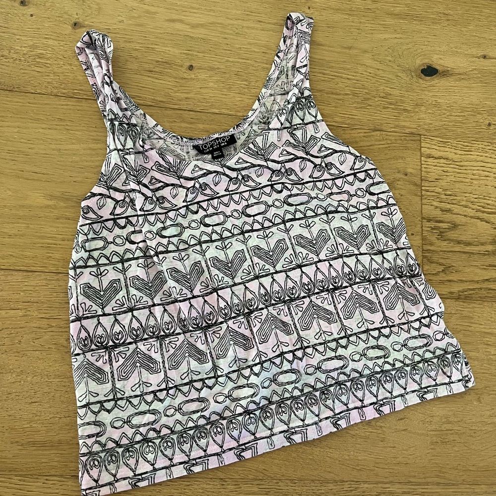 Lightweight topshop tank with print